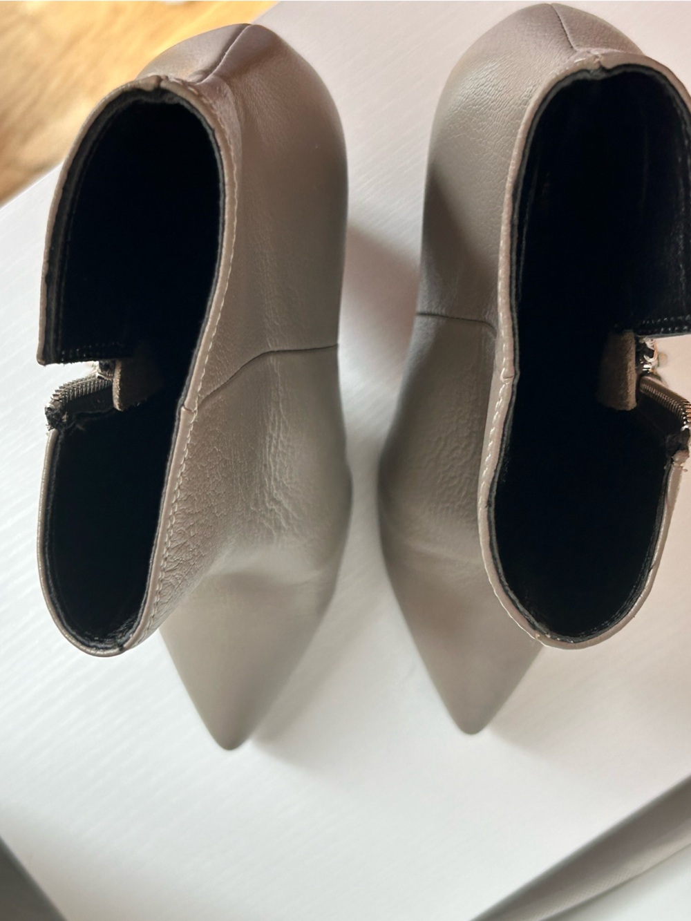 YSL Saint Laurent Paris Grey Leather Ankle Booties EU 35 Made in Italy - Picture 5 of 16